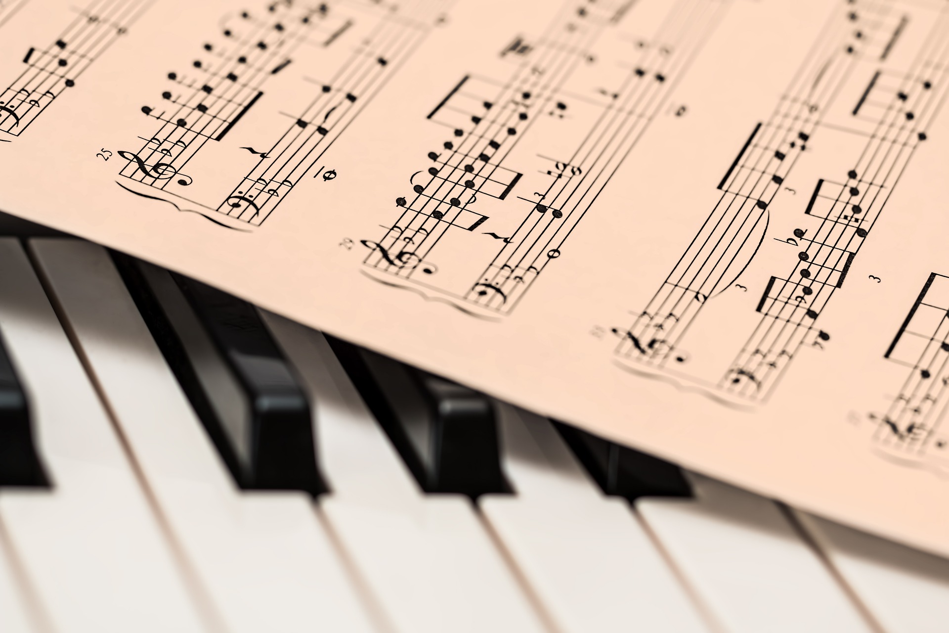 Piano and music sheet