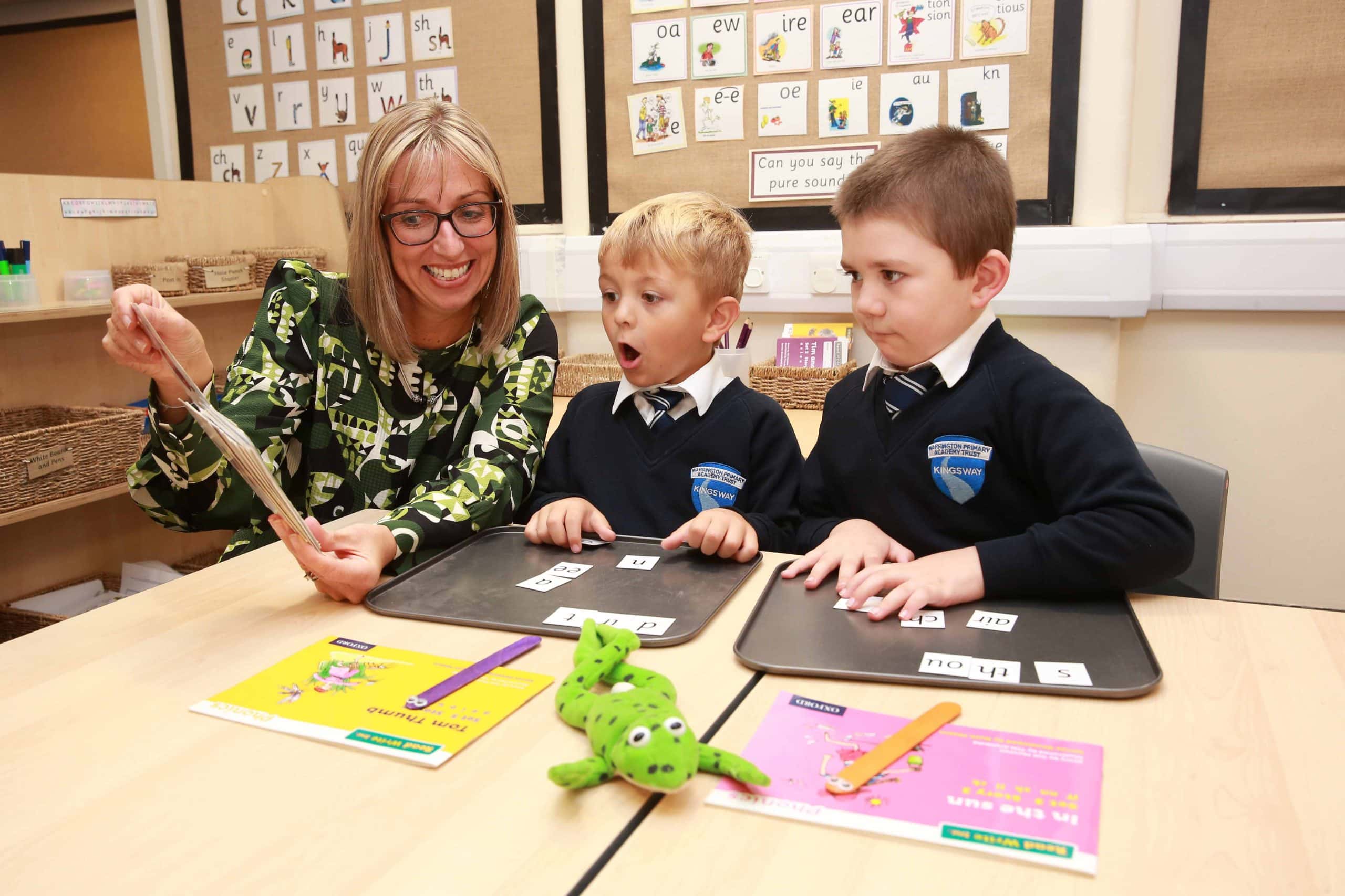 Warrington Primary Academy Trust teacher with children in a classroom
